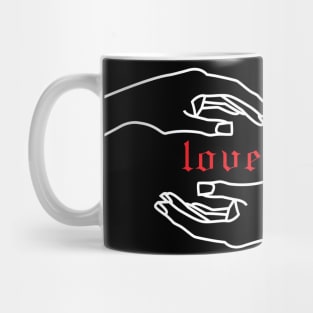 Red Love lettering Mug